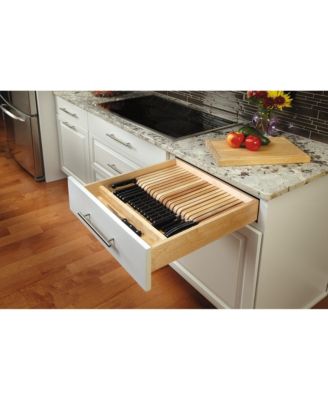Trim to Fit Knife Block 19 Slot Drawer Organizer Insert, 4WKB-1