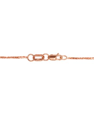 14k Rose Gold Necklace, 20" Wheat Chain (9/10mm)