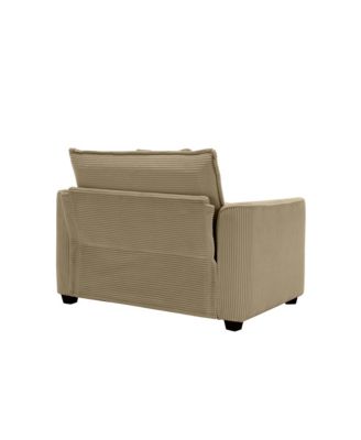 3 Piece Sectional Sofa Oversized Sectional Sofa Comfortable Sectional Sofa, One Single Sectional Sofa, One 2-Seater Sofas, One 3-Seater Sofas Tan Corduroy Deep Seat Sofa