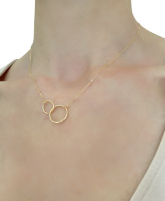 Interlocking Circle Pendant Necklace in 10k Gold