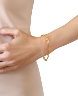 Paperclip Link Bracelet in 14k Gold