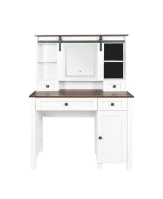 Streamdale Farmhouse Vanity with Mirror, Lights & Storage