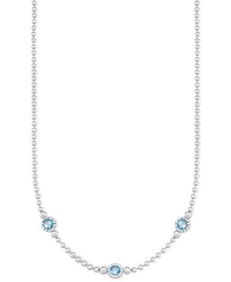 Macy's - Amethyst Three Stone Bezel 18" Collar Necklace (3 ct. t.w.) in 14k Gold-Plated Sterling Silver
