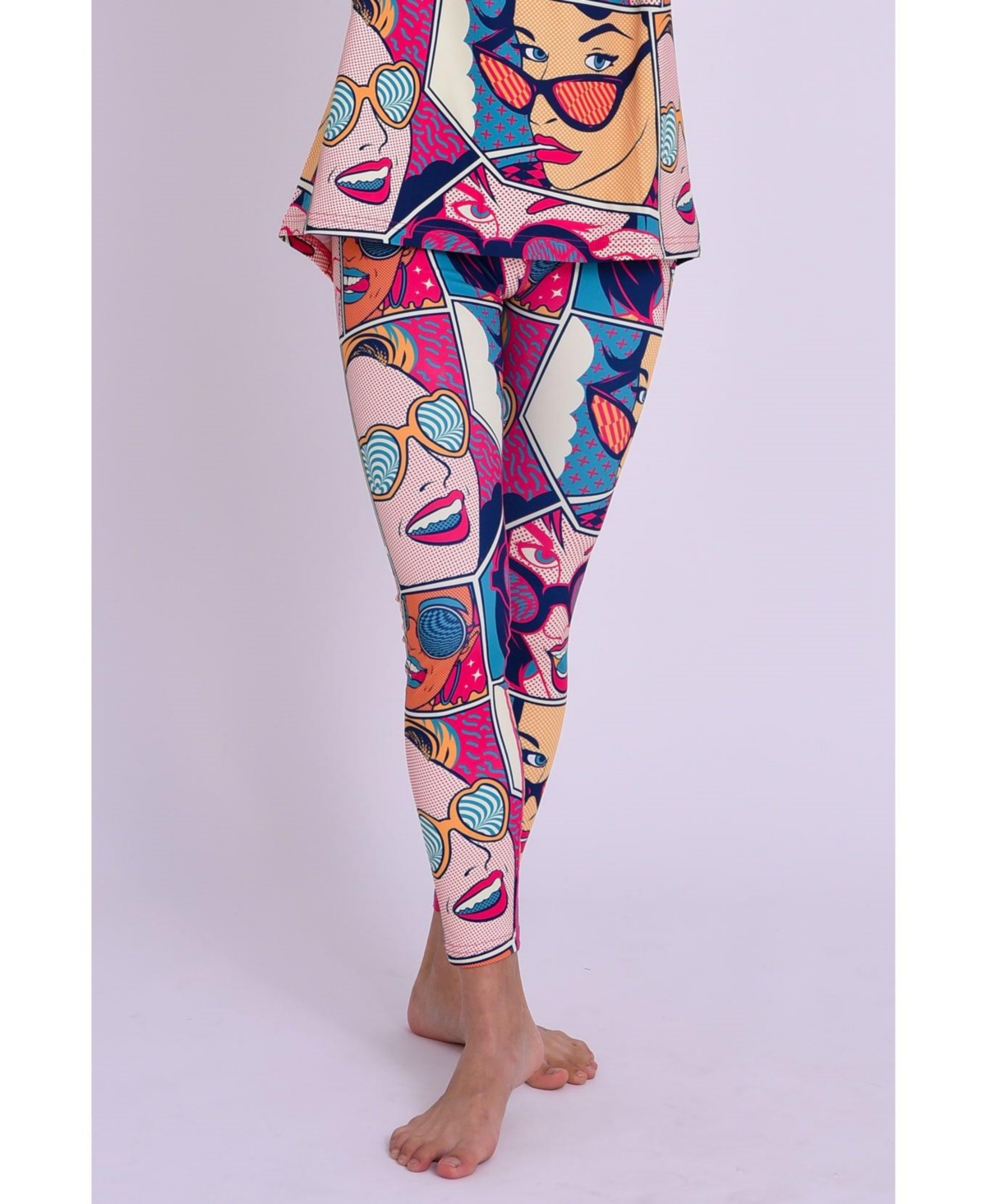 Women's Baselayer Leggings - Comic Book Candy - Multi