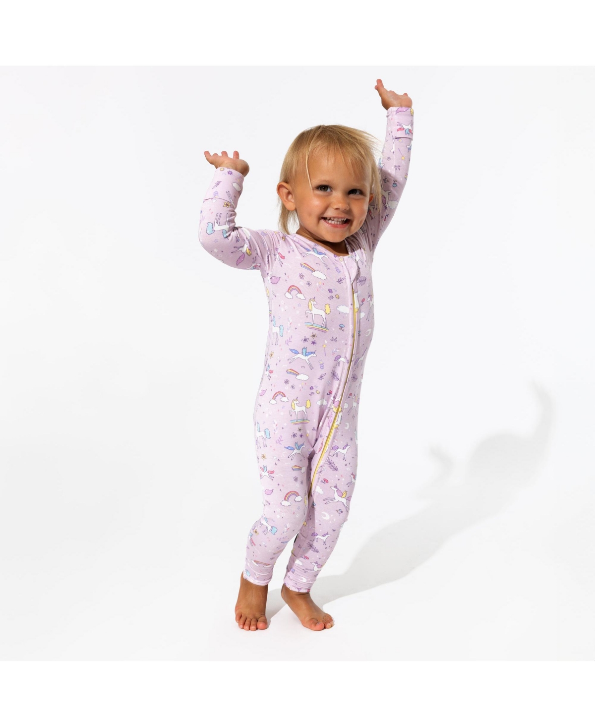 Bellabu Bear Baby GirlsConvertible Footie - Enchanted unicorn