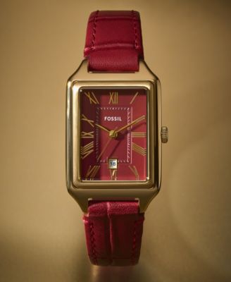 Gift boxes gorgeous pink Croco Fossil watch Engraved Fossil Raquel Silver and Pink Watch - 26MM main image 2