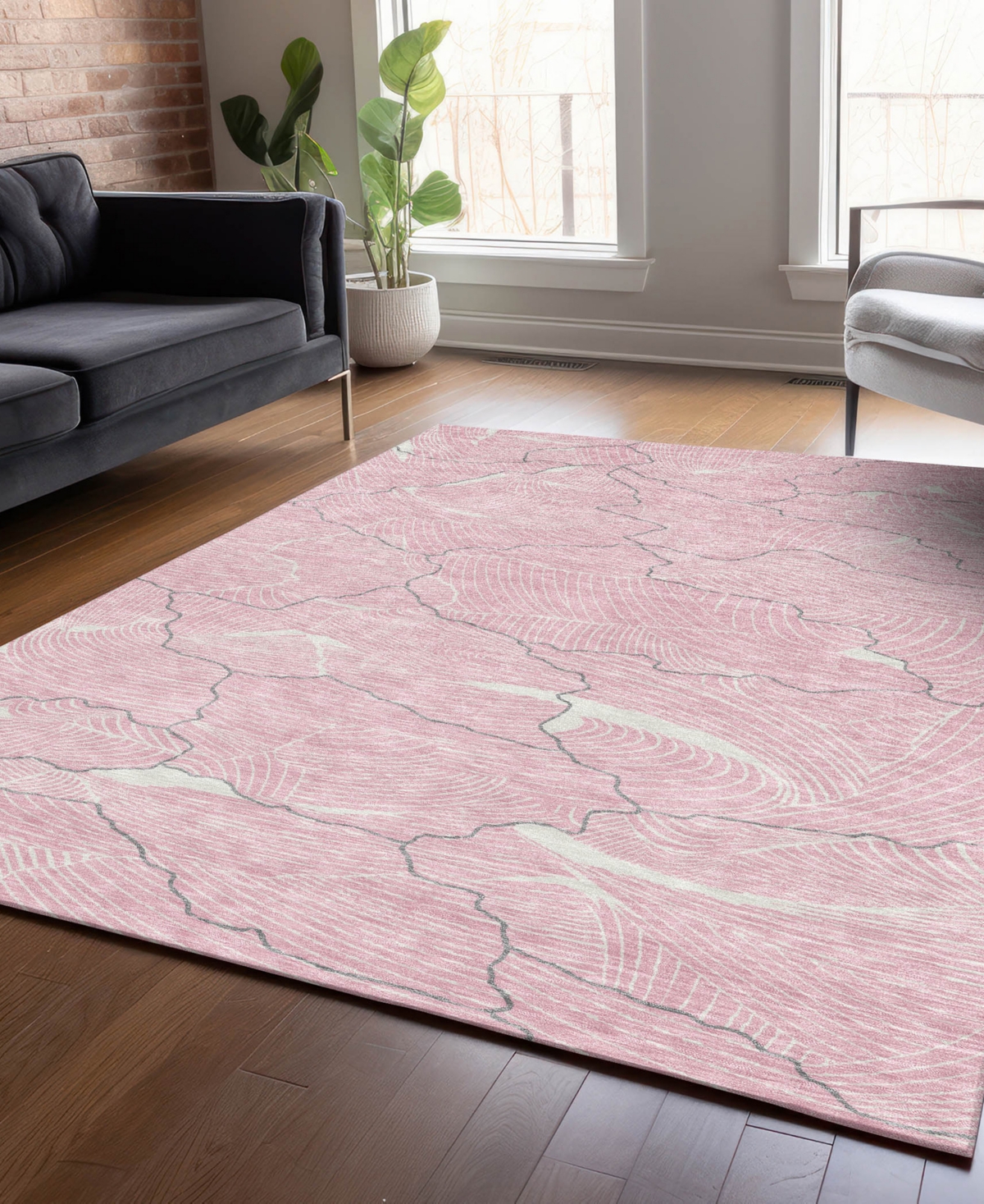 Addison Chantille Mahine Washable Acn1048 9'x12' Area Rug In Pink