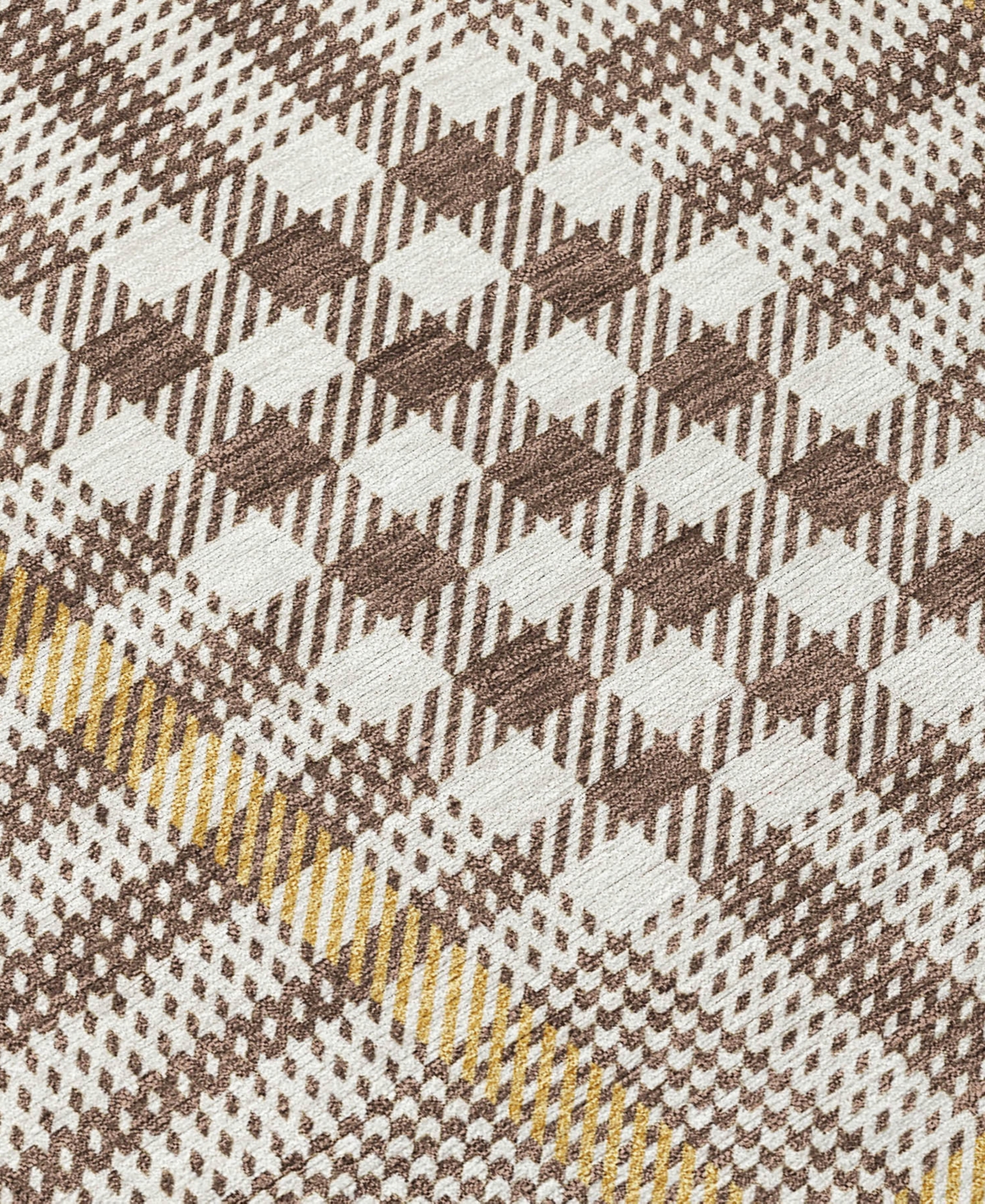 Addison Chantille Mahine Washable Acn1054 2'3"x7'6" Runner Area Rug In Brown