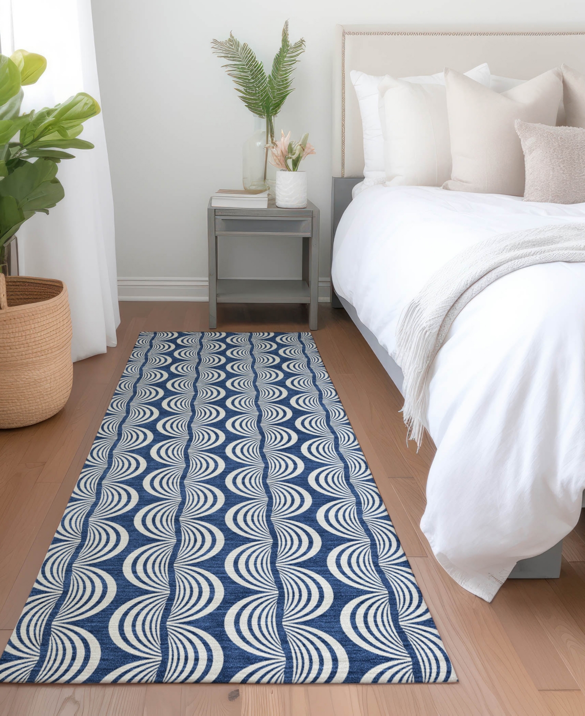 Addison Chantille Mahine Washable Acn1055 2'3"x7'6" Runner Area Rug In Navy