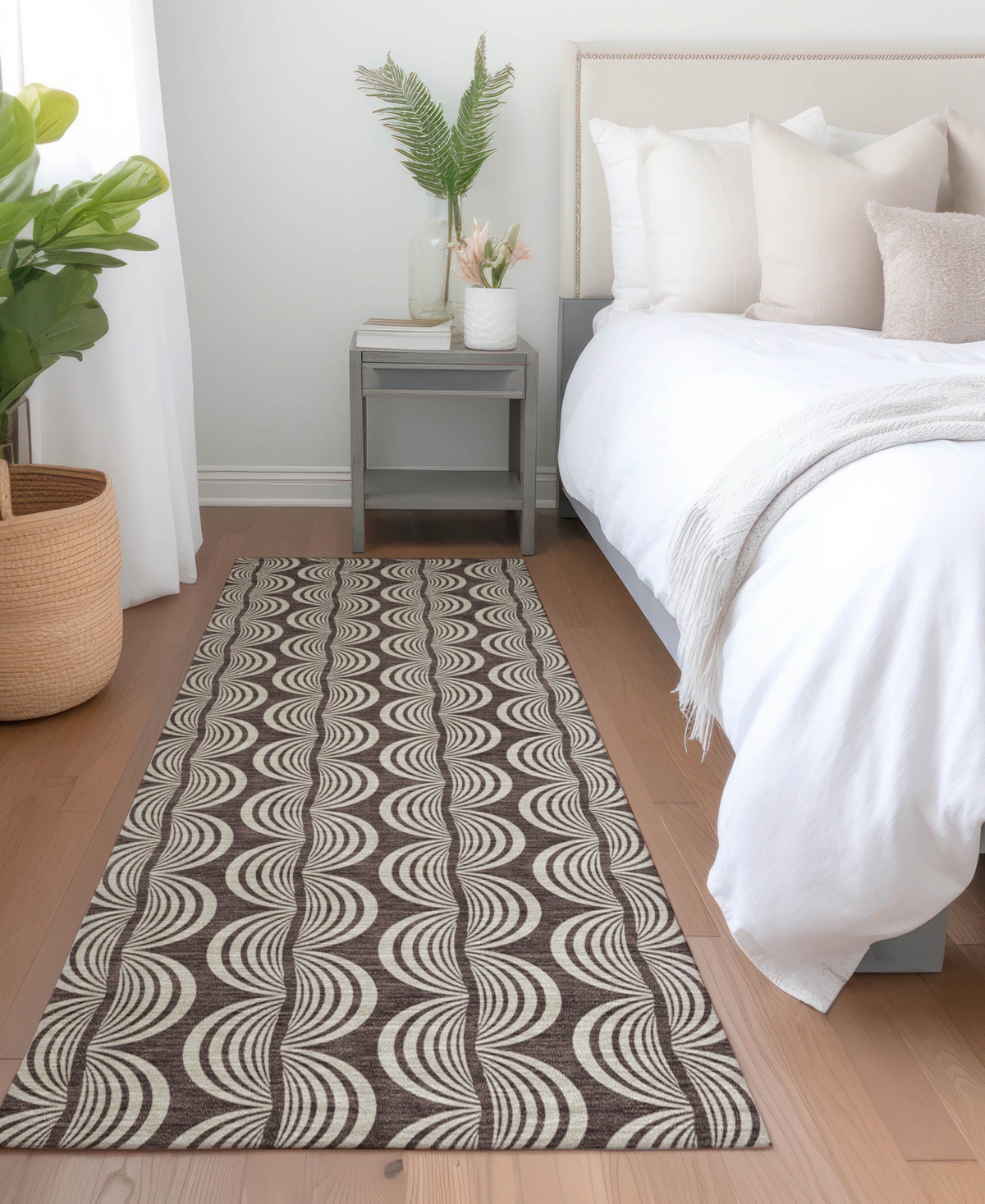 Addison Chantille Mahine Washable Acn1055 2'3"x7'6" Runner Area Rug In Cocoa