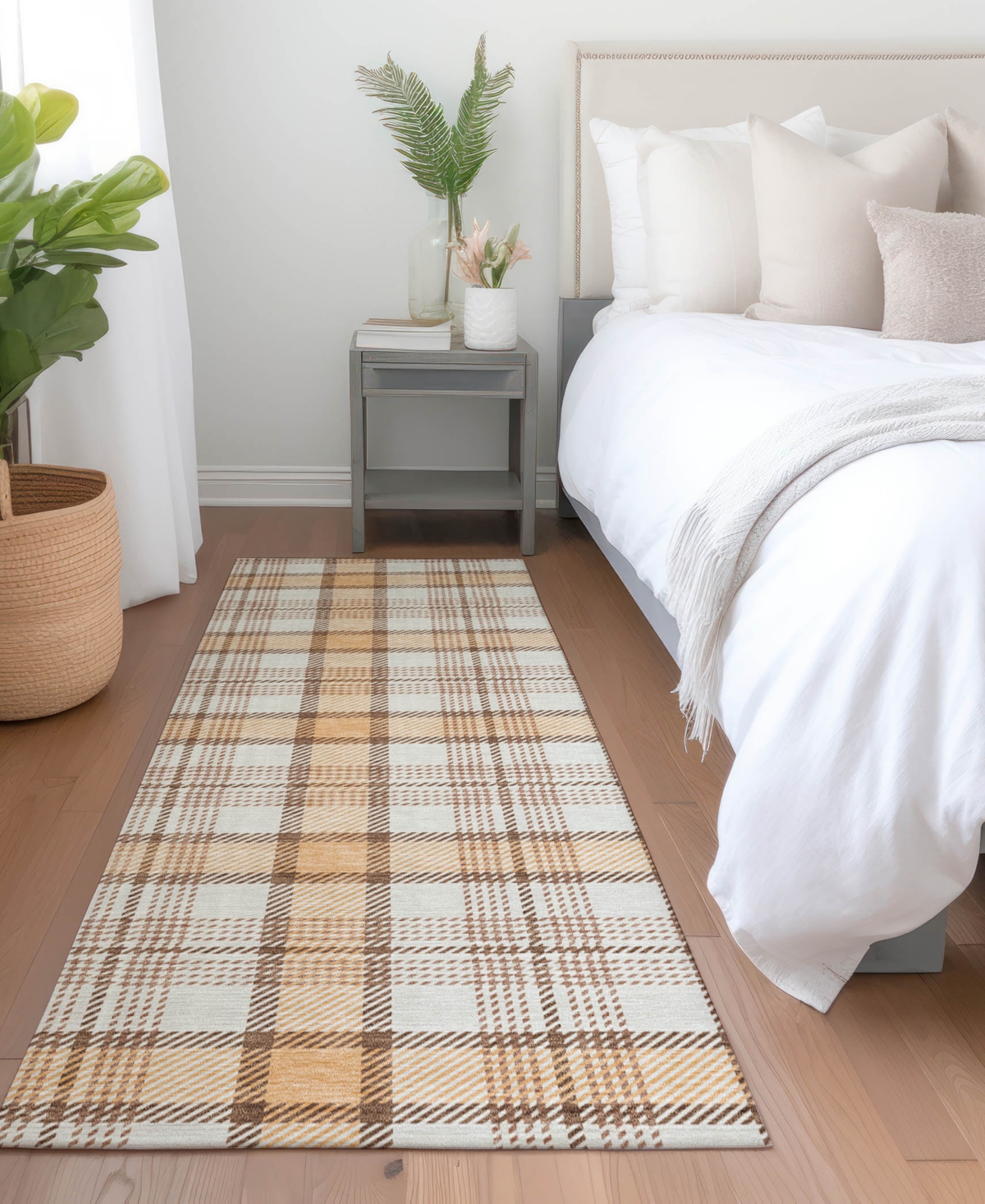 Addison Chantille Mahine Washable Acn1052 2'3"x7'6" Runner Area Rug In Peach