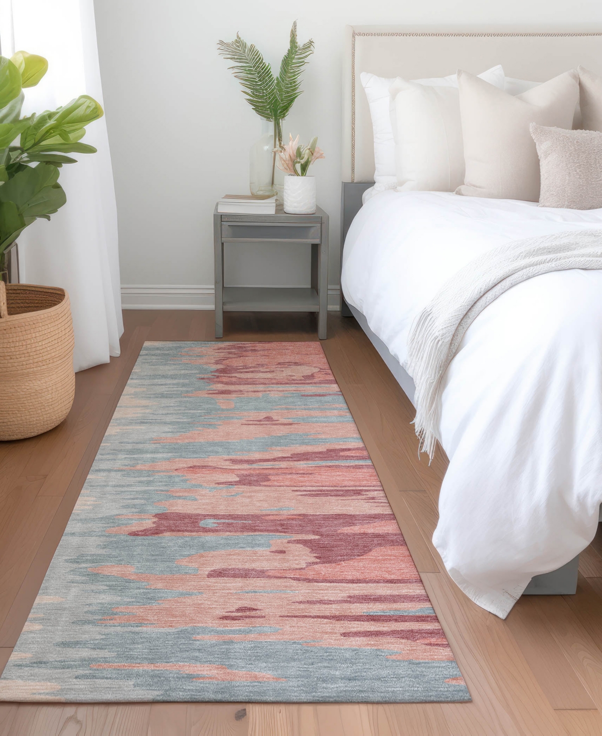 Addison Chantille Mahine Washable Acn1050 2'3"x7'6" Runner Area Rug In Coral