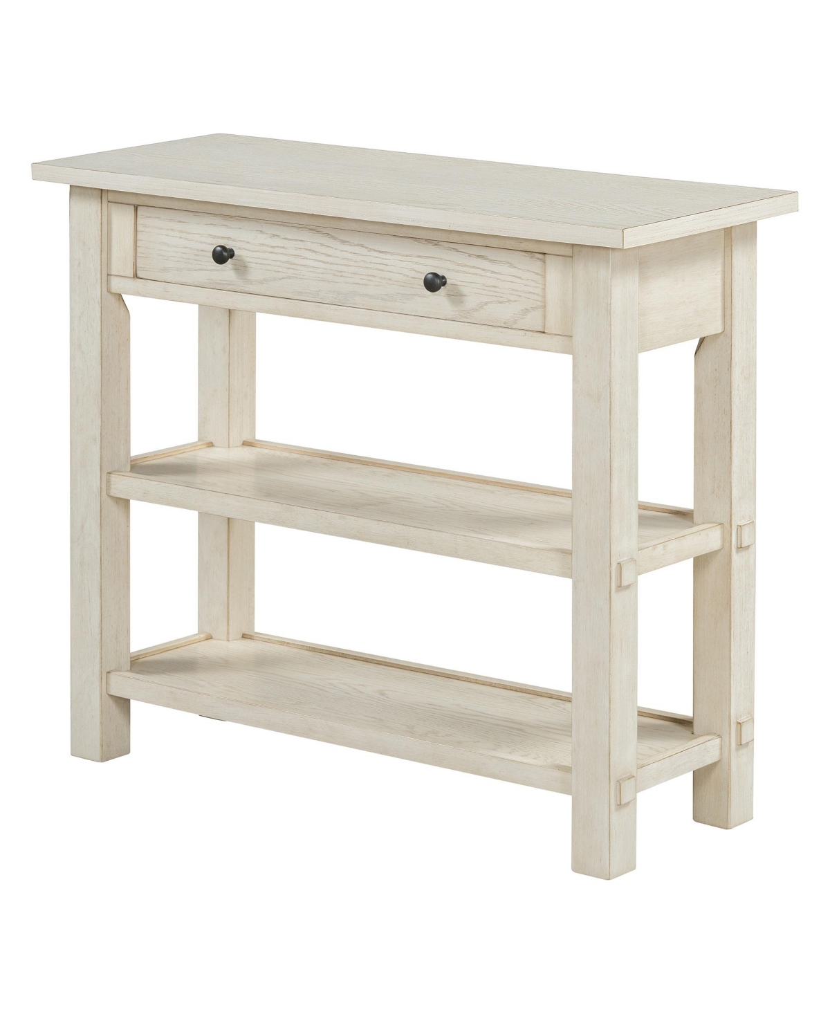 Streamdale Furniture Retro Console Table with Drawer and Two Sturdy Shelves for Entryway, Living Room - Gray wash