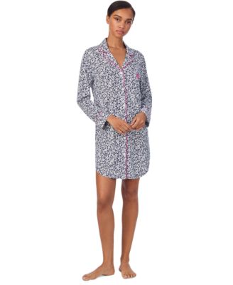 Lauren Ralph Lauren - Women's Notched-Collar Sleepshirt