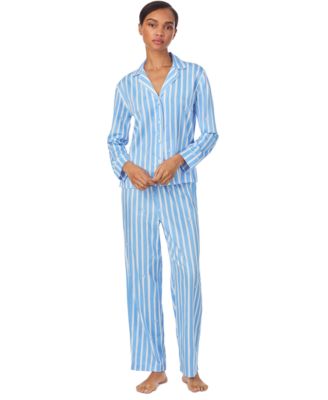 Lauren Ralph Lauren - Women's Striped Notched-Collar Pajama Set