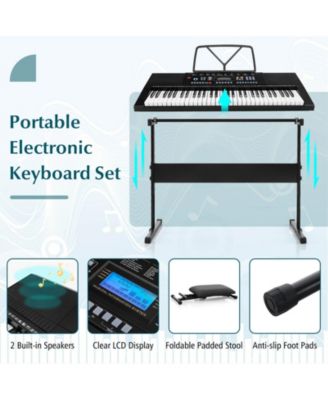 Sonart 61-Key Electronic Keyboard Piano Starter Set Toy