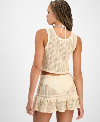 Juniors' Crochet Cover-Up Tank, Exclusively at Macy's
