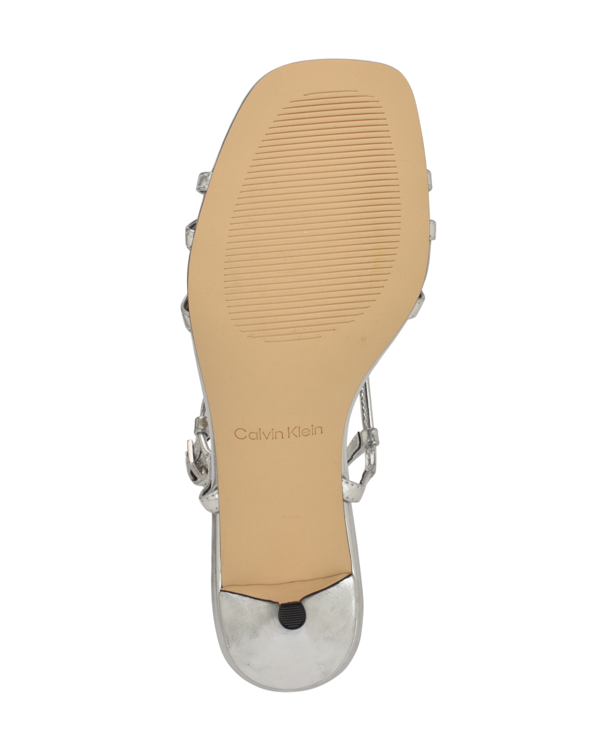 Calvin Klein Ishaya Ankle Strap Sandal In Silver