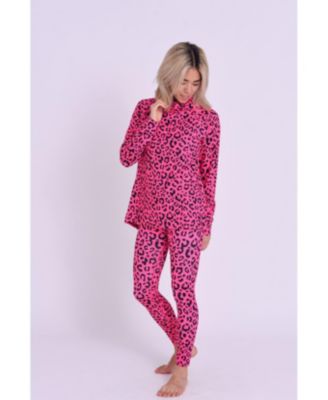 Women's High Neck Baselayer Top - Hotel California Pink Leopard
