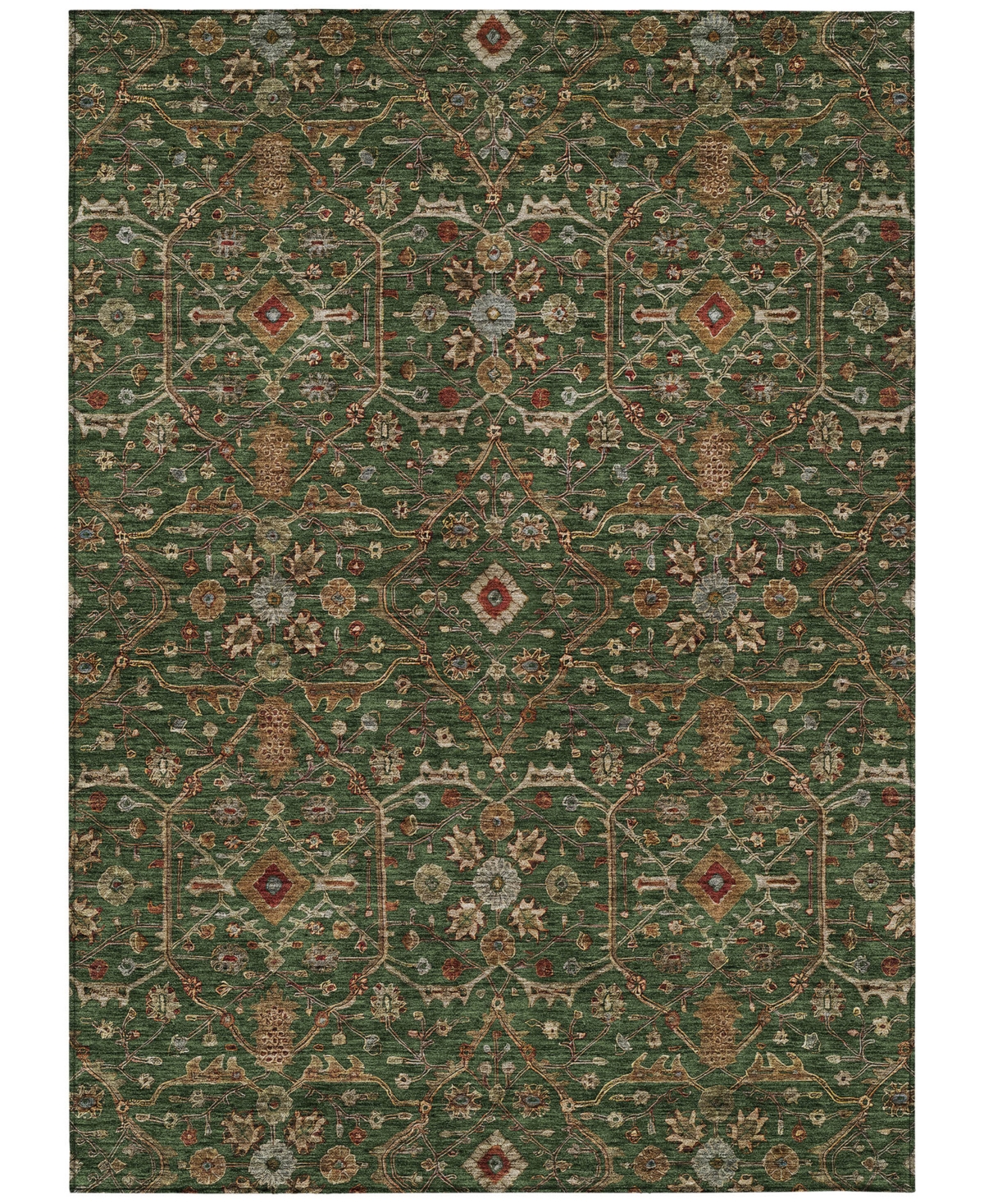 Addison Chantille Machine Washable Acn1130 5'x7'6" Area Rug In Jade
