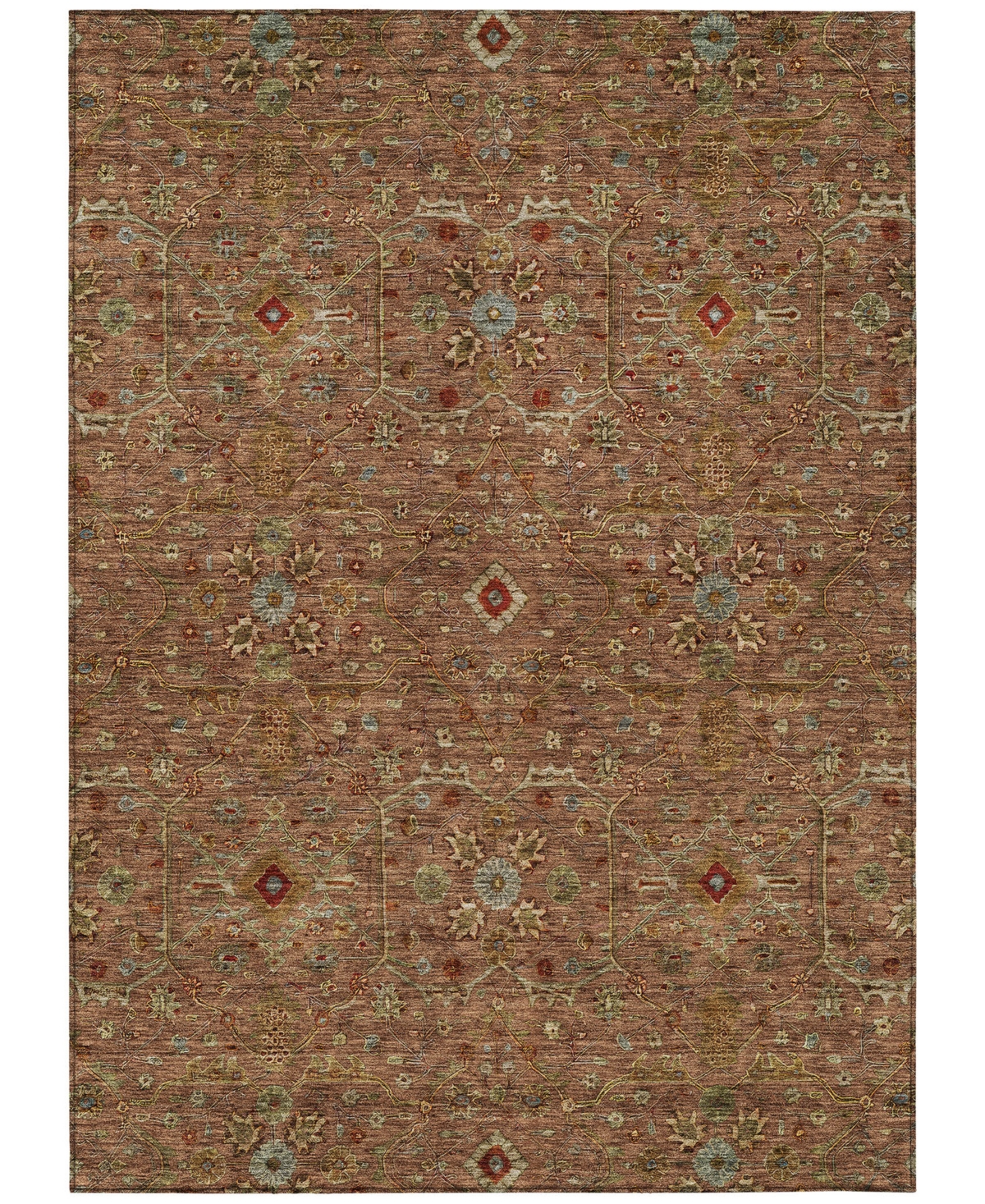 Addison Chantille Machine Washable Acn1130 5'x7'6" Area Rug In Paprika
