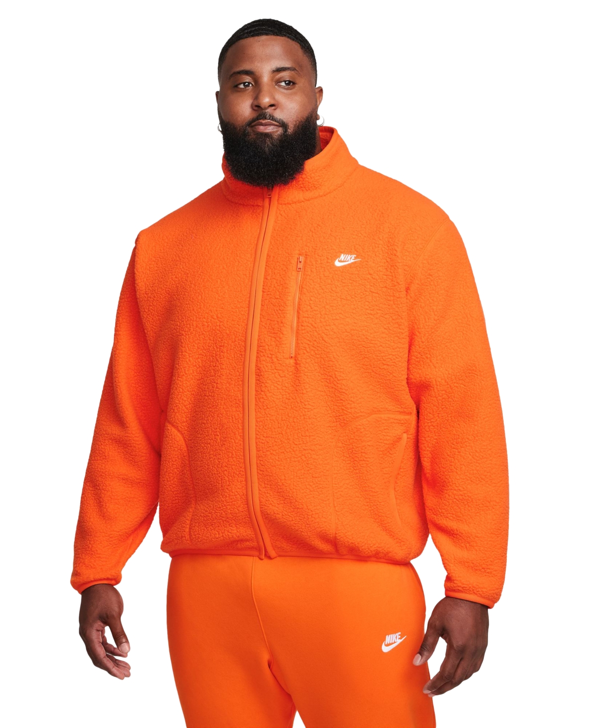 Nike Men's  Sportswear Club Fleece Jacket In Sfty O,whi