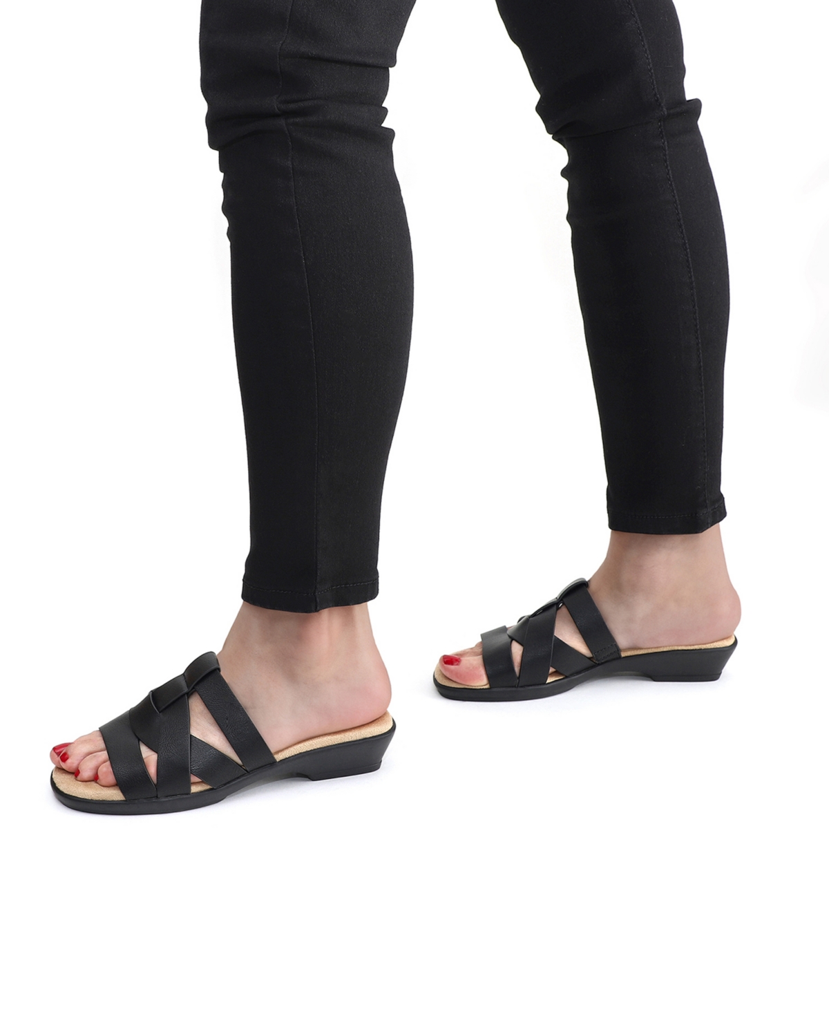 EASY STREET WOMEN'S LAKEPORT COMFORT SLIDE SANDALS 