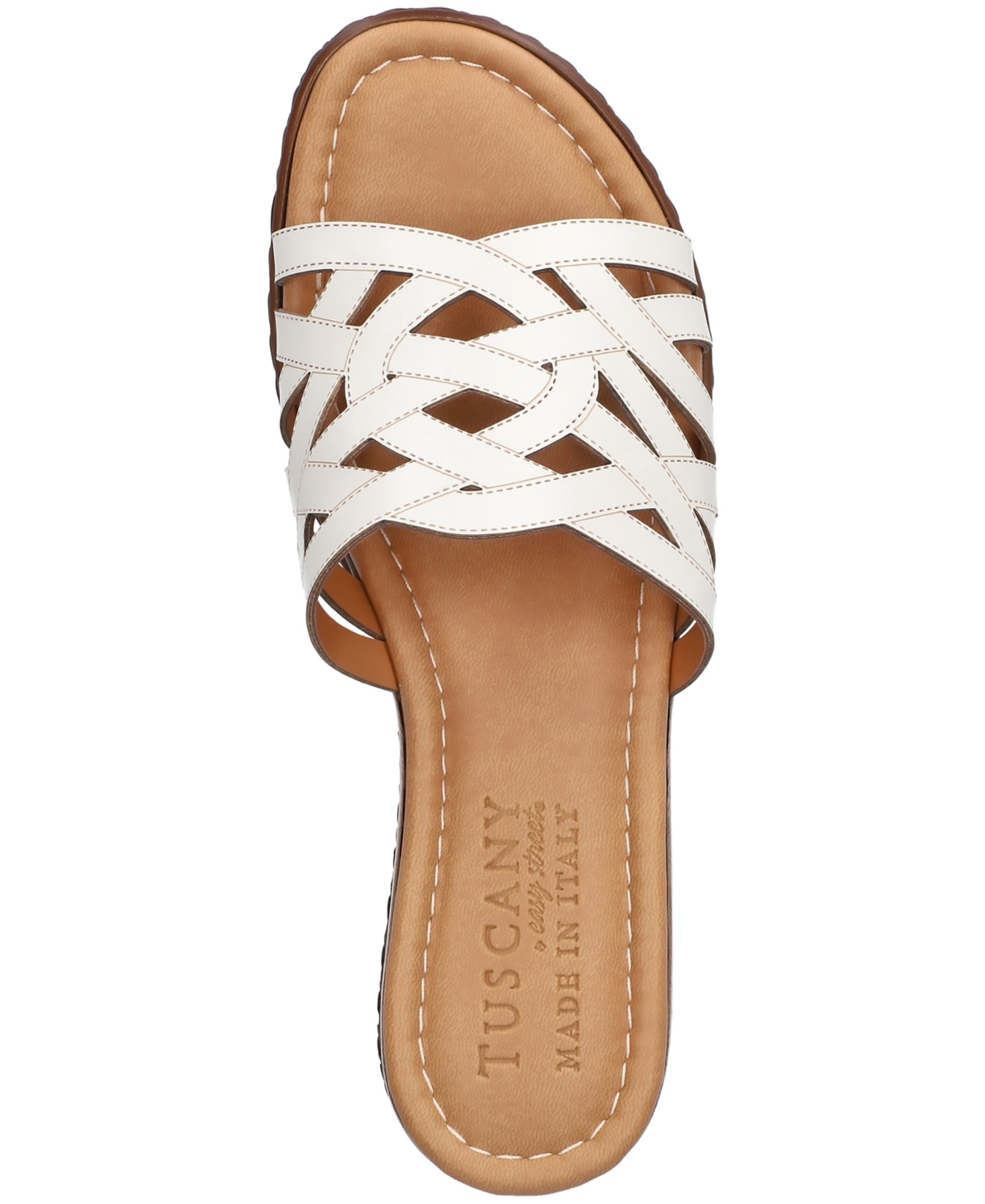 Shop Easy Street Women's Edda Wedge Heel Sandals In White