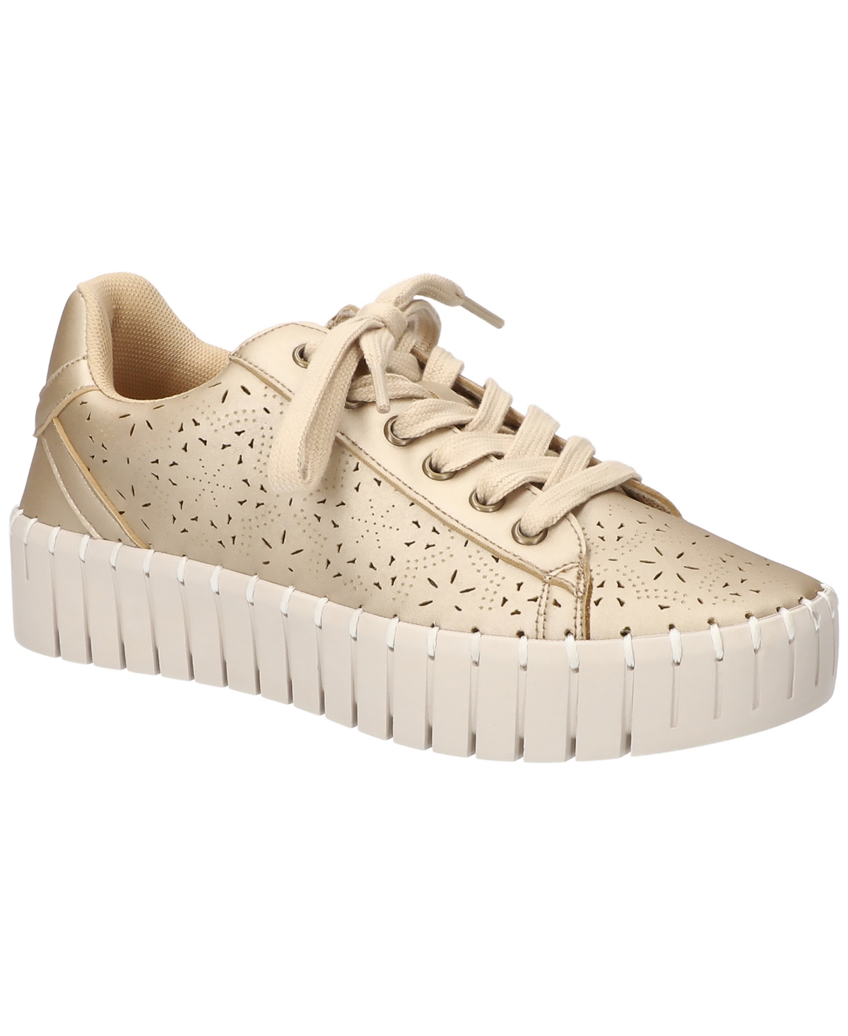 Shop Easy Street Women's Retta Comfort Platform Sneakers In Champagne