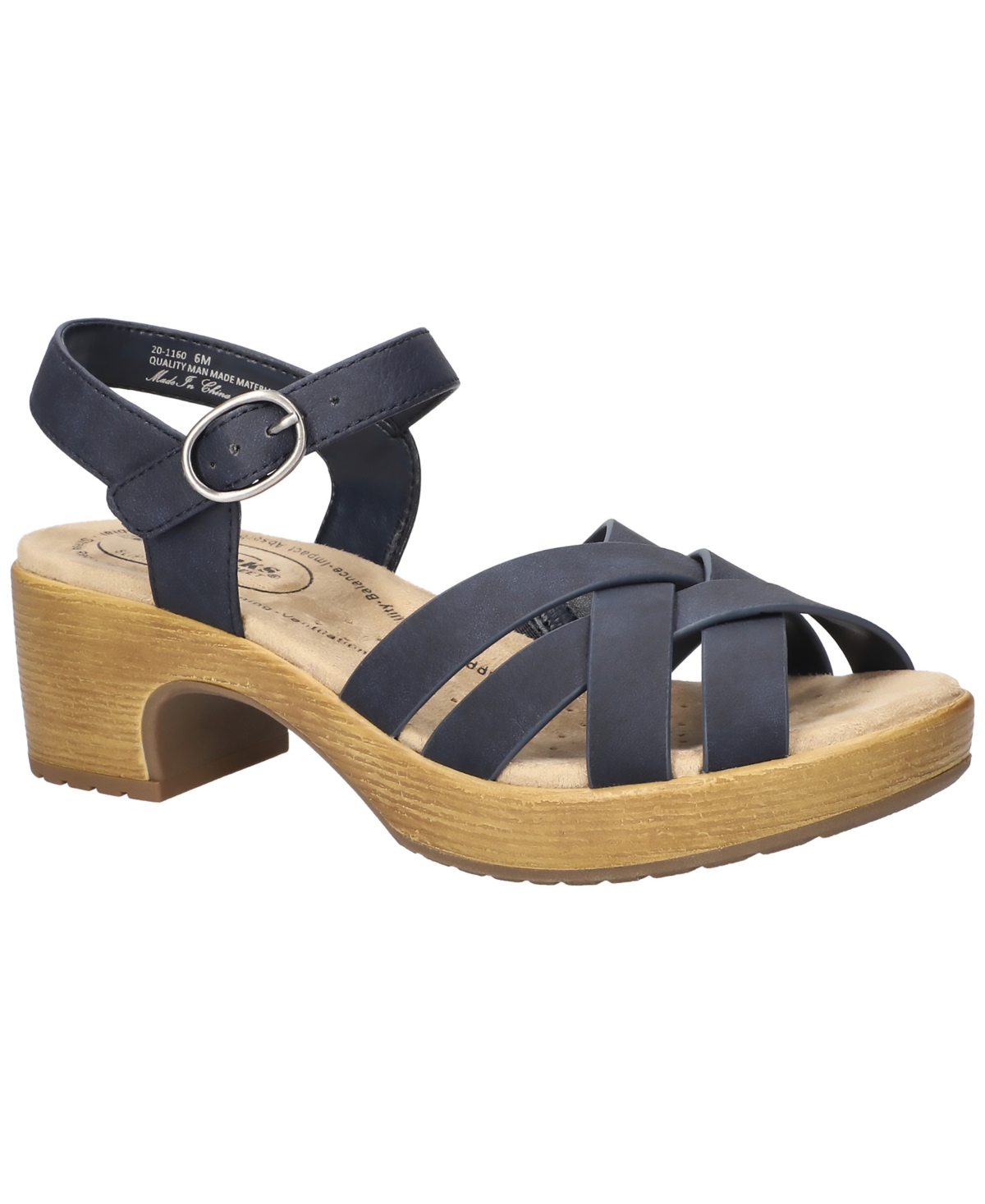 Easy Works Miyah Slip-Resistant Sandals - Navy