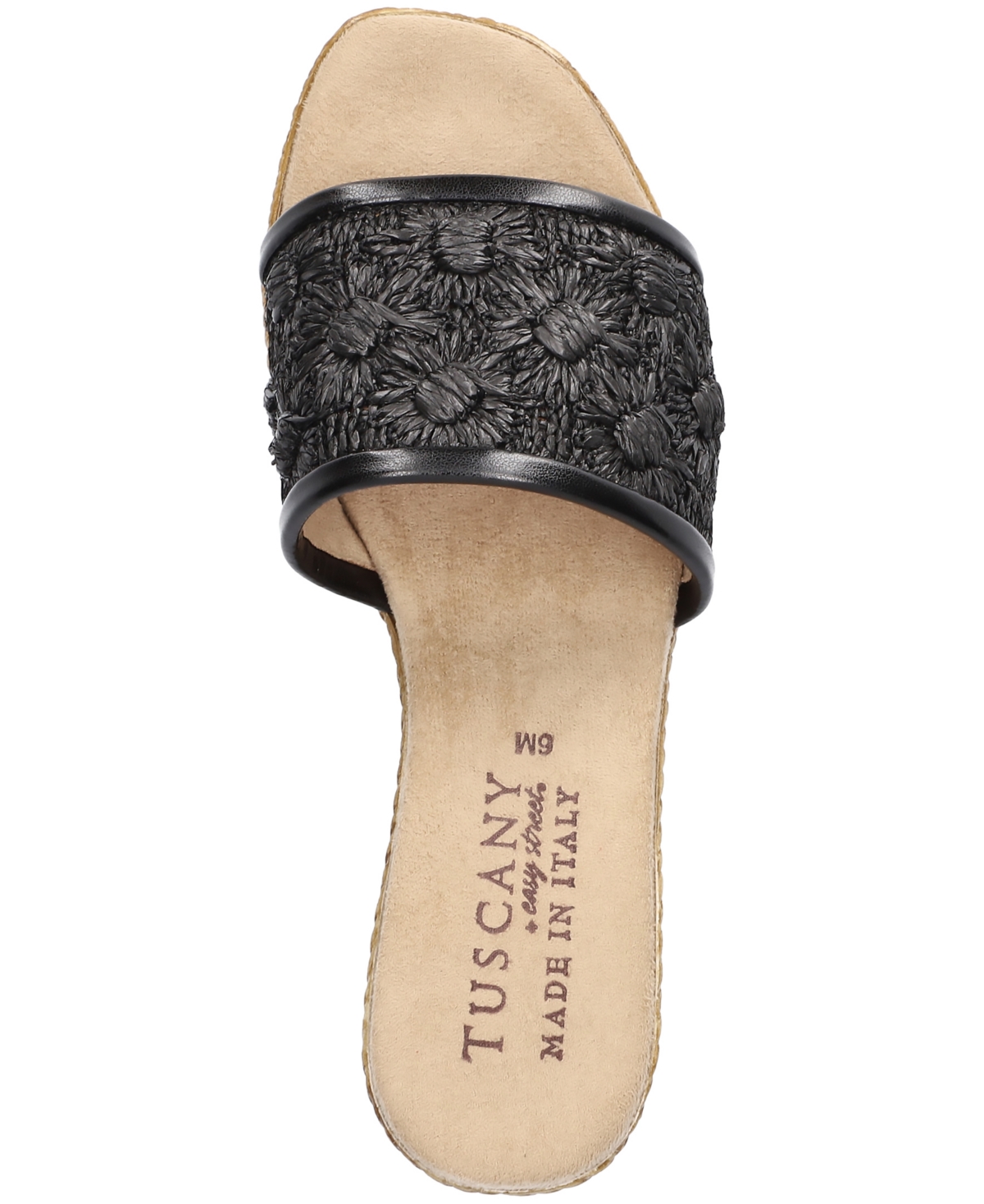 Shop Easy Street Women's Ricci Wedge Heel Sandals In Black