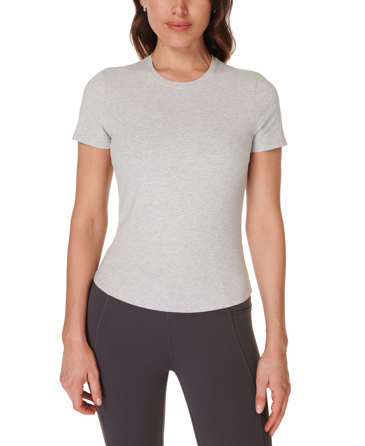 Sweaty Betty Essential Short Sleeve Tee In Light Grey Marl