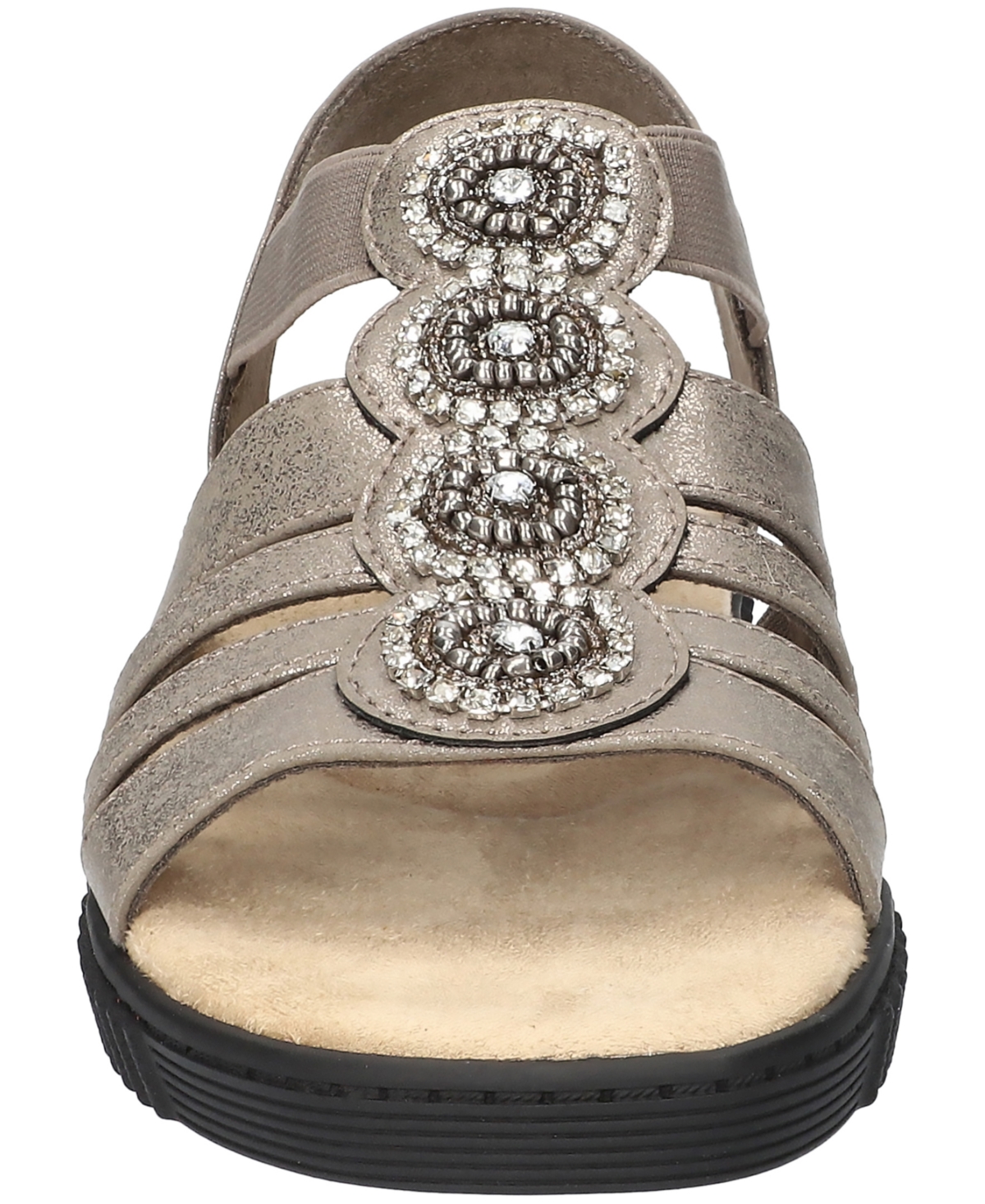 Shop Easy Street Women's Samira Slip-on Platform Sandals In Pewter