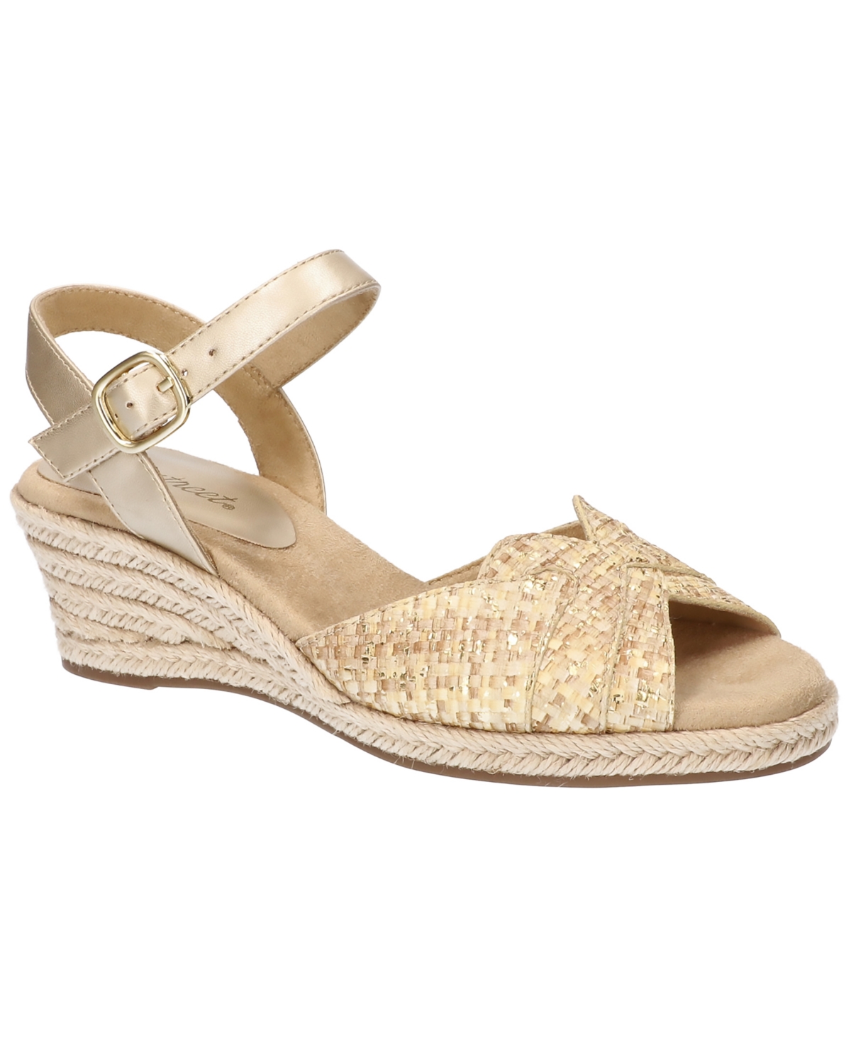 EASY STREET WOMEN'S MIRAMAR ESPADRILLE WEDGE HEEL SANDALS 