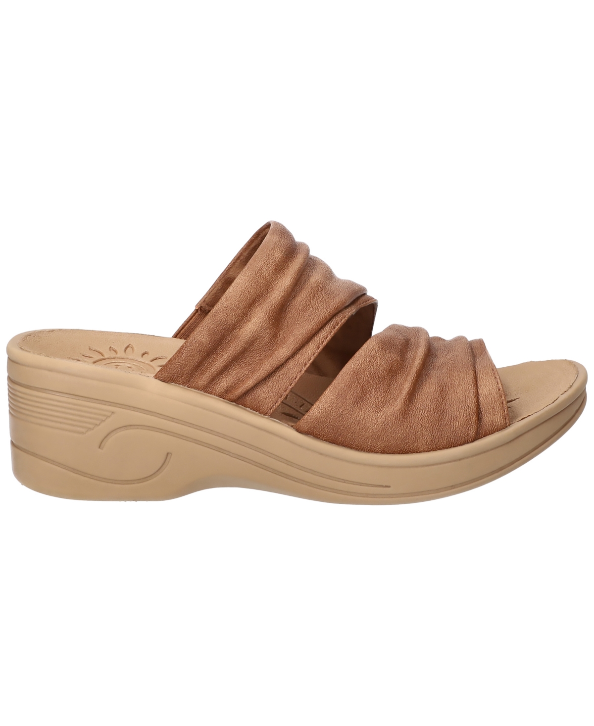 Shop Easy Street Women's Seeker Wedge Heel Sandals In Tan