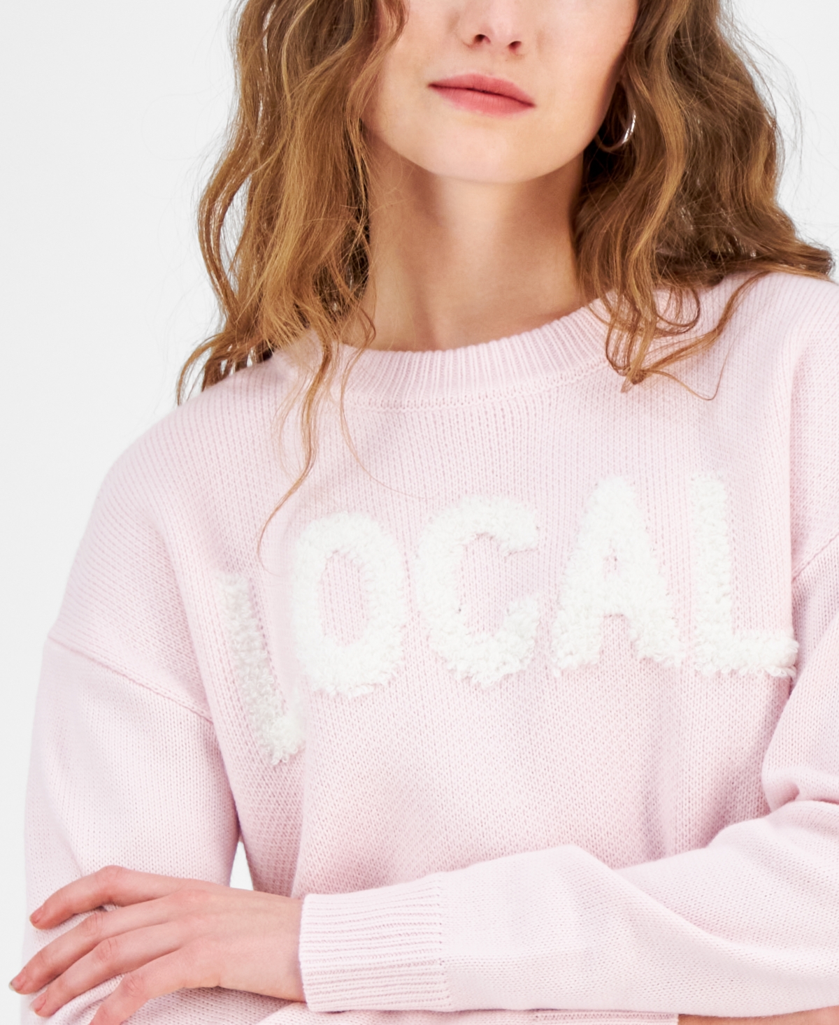 Hooked Up By Iot Juniors' Novelty Verbiage Sweater In Local
