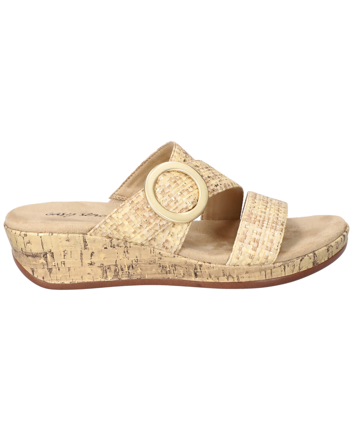 Shop Easy Street Women's Mina Wedge Heel Sandals In Metallic Wave Ombre