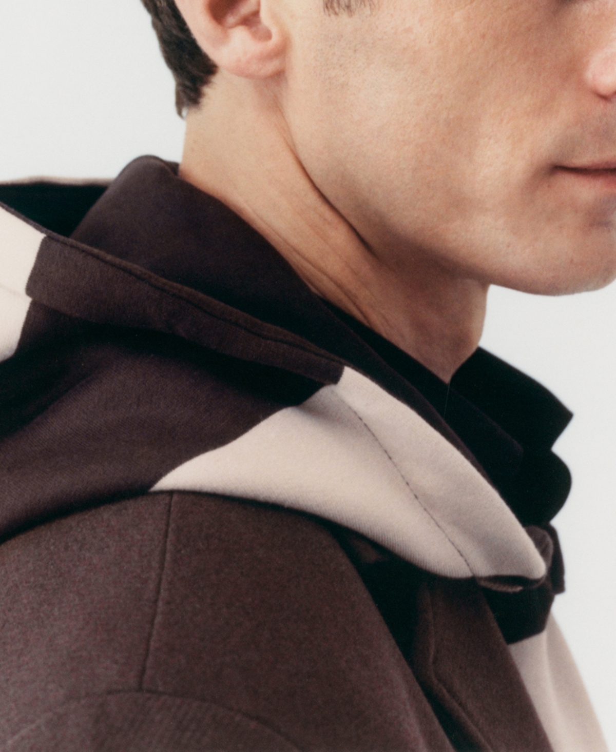 Mango Men's Striped Hooded Sweatshirt