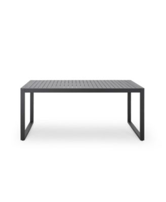 Streamdale 6-Piece Aluminum Dining Set, Gray and Black