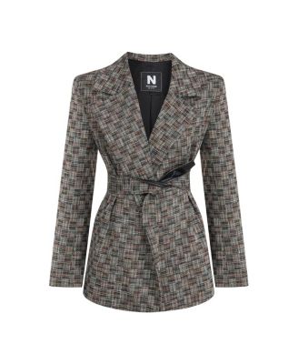 Women's Double-Sided Belt Designed Jacket