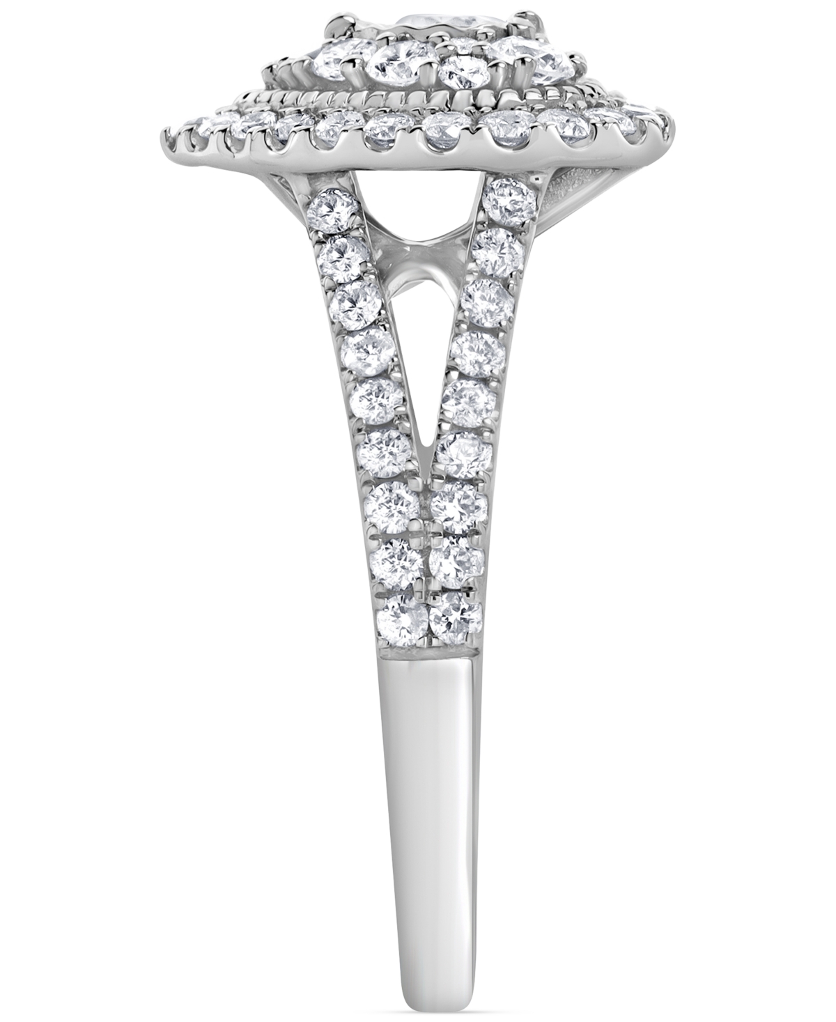 Macy's Diamond Heart Ring (1 Ct. T.w.) In 10k White Gold In White Gold
