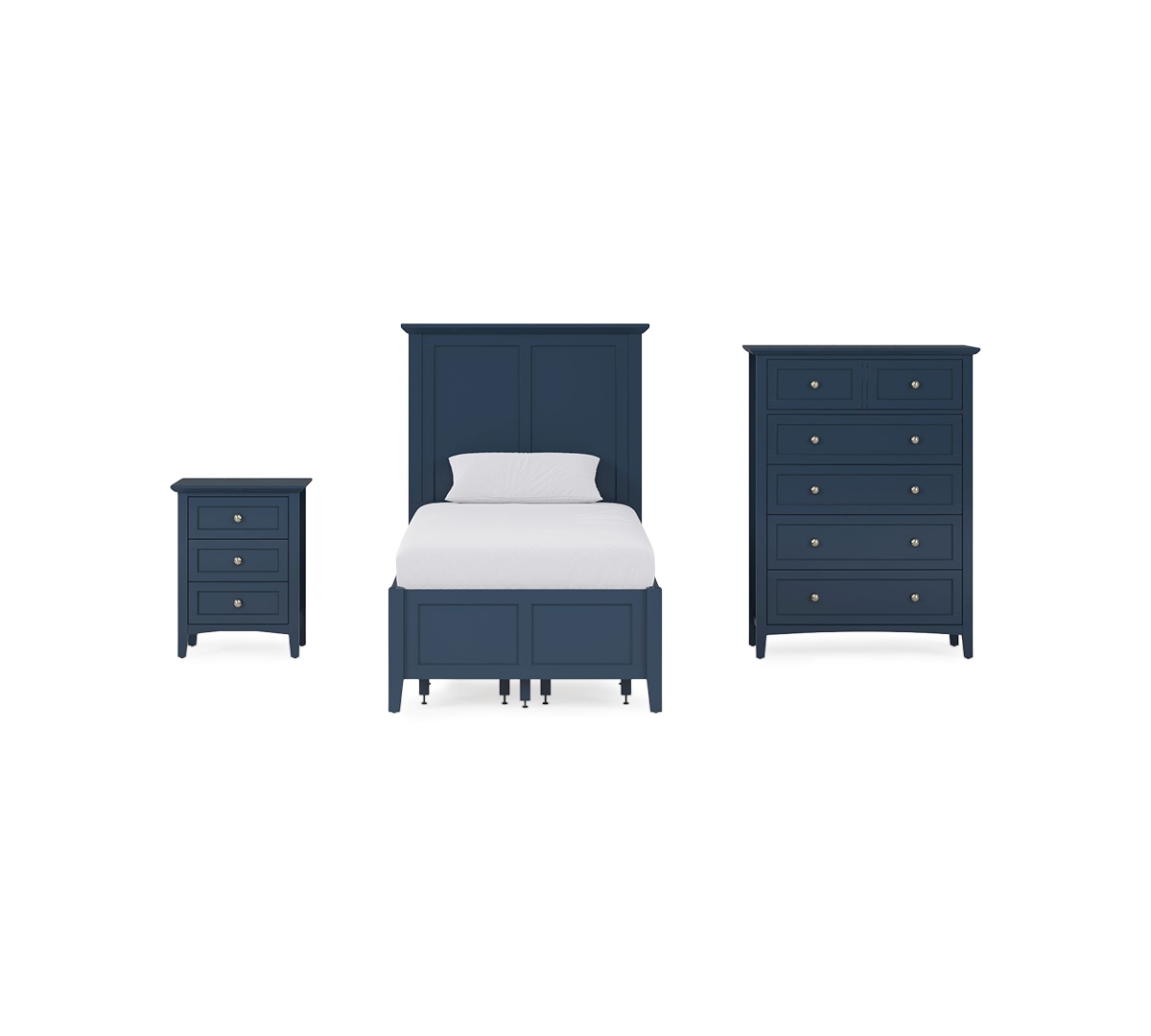 Macy's Hedworth King Storage 3-pc. Set (bed, Dresser & Nightstand) In Blue
