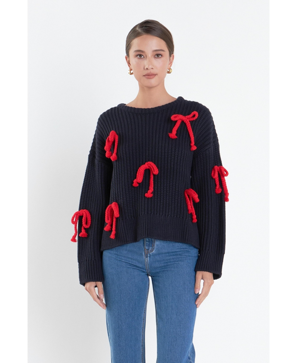 English Factory Women's Bow Detailed Knit