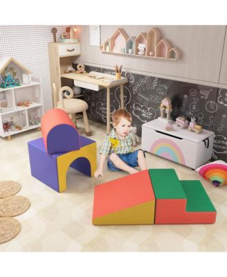 Soozier 4 Piece Climb and Crawl Activity Play Set Soft Secure Foam Playset