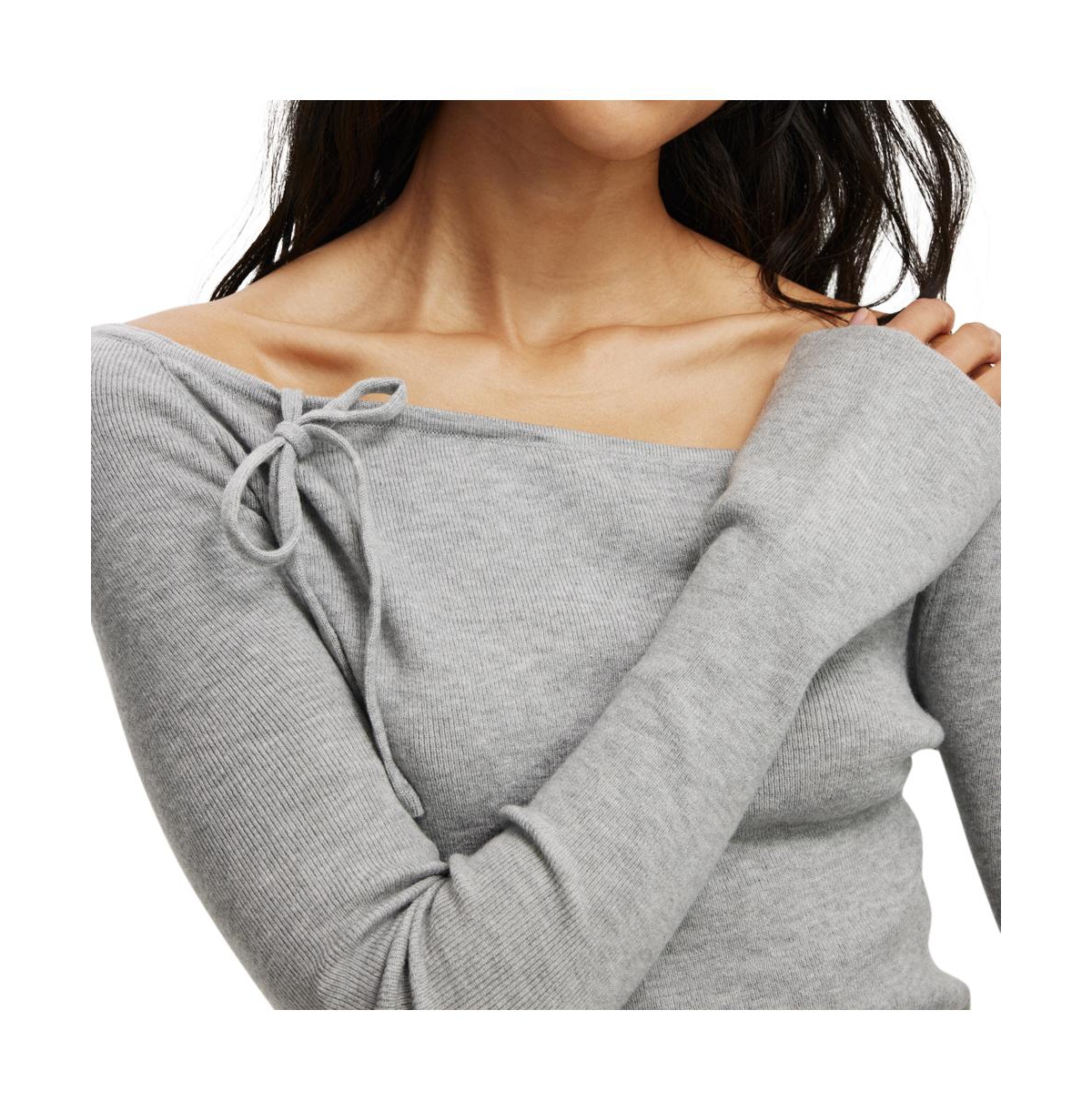 Cotton On Women's Everfine Asymmetric Long Sleeve Sweater