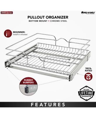 Kitchen Cabinet Pullout Shelf Organizer, 21 x 20 In, 5WB1-2120CR-1