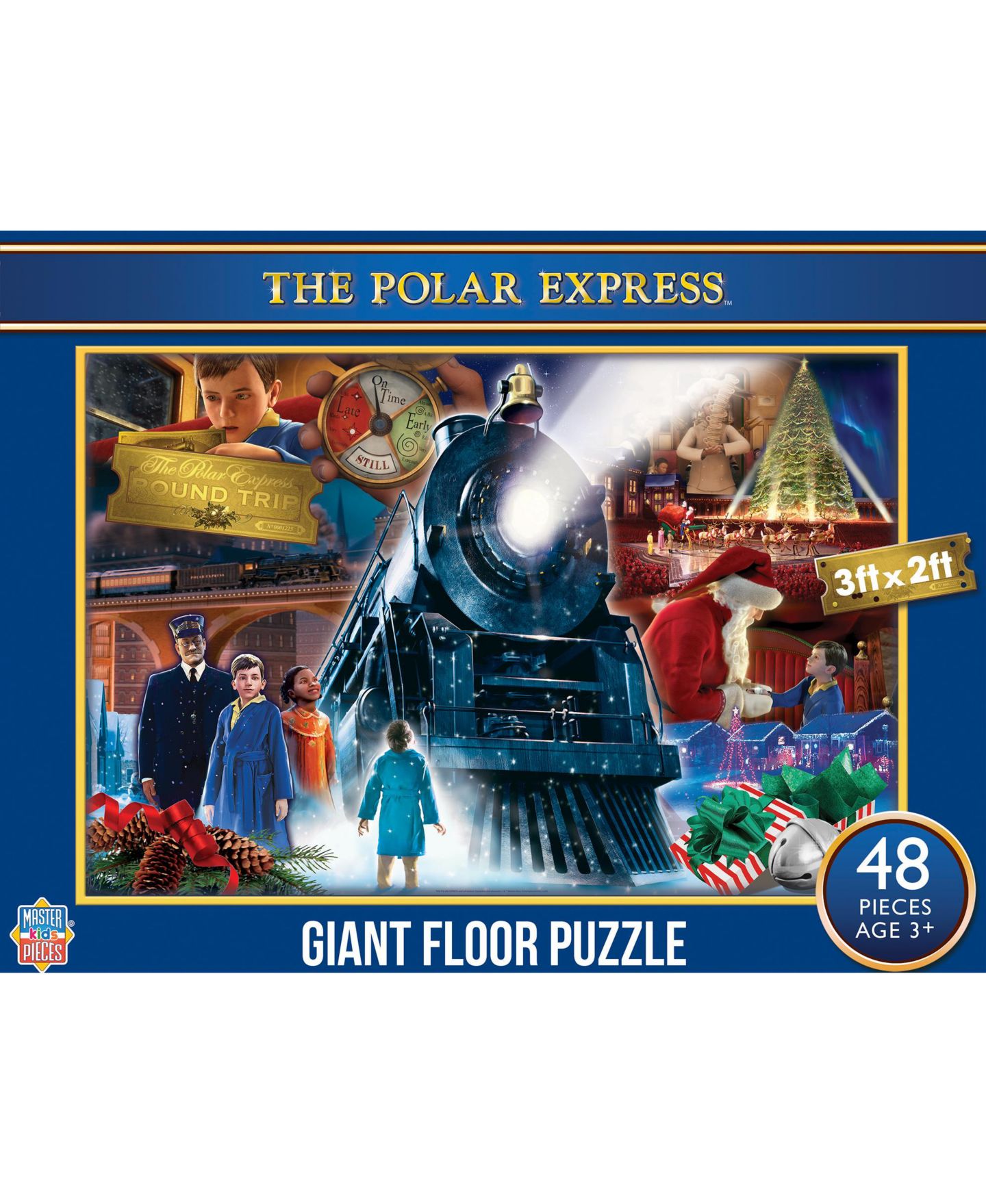 Детский пазл MasterPieces Puzzles The Polar Express 48-Piece Giant Floor Puzzle, Ages 3+ — фото 1