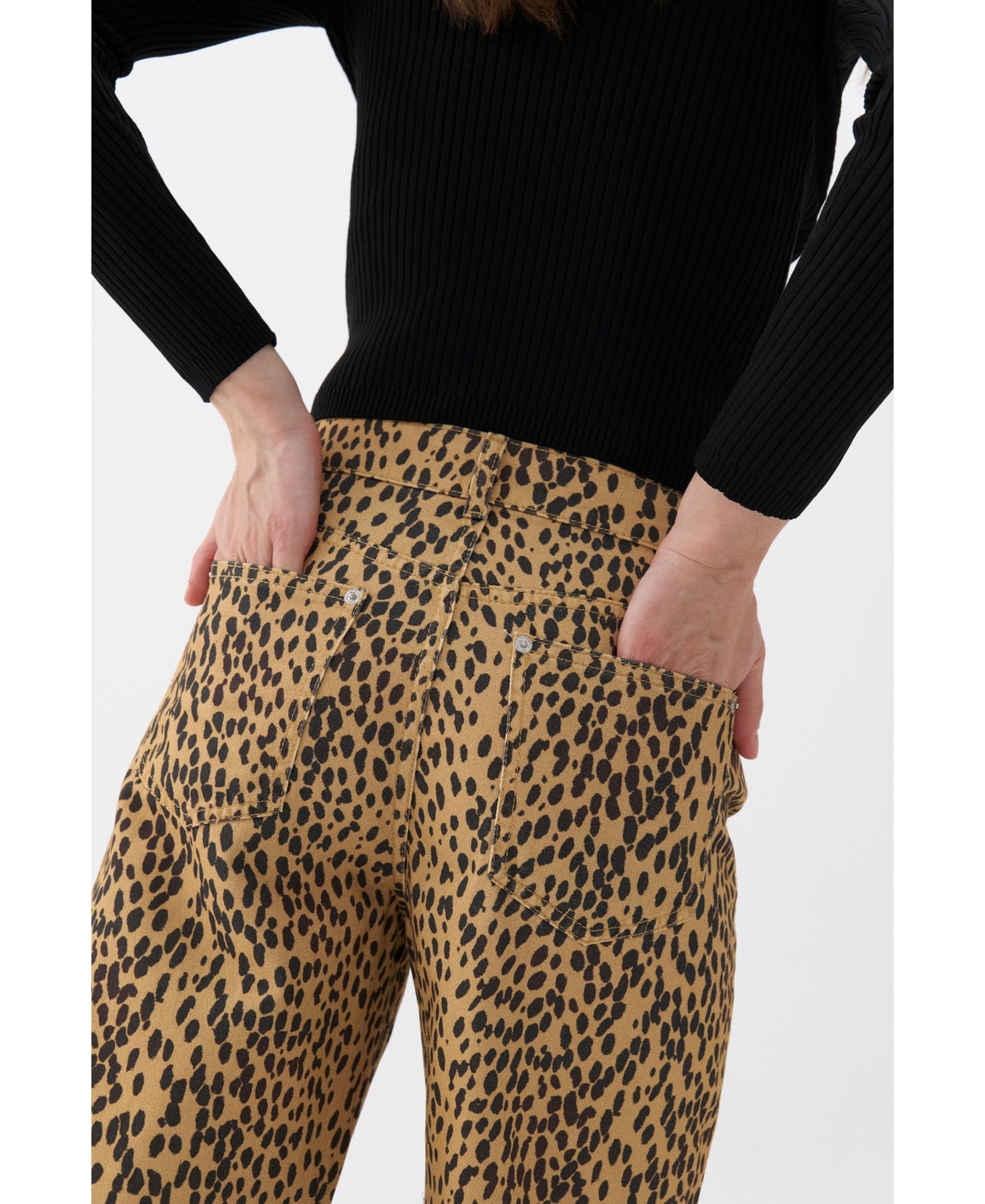 Nocturne Women's Leopard Print Jeans - Multi-colored