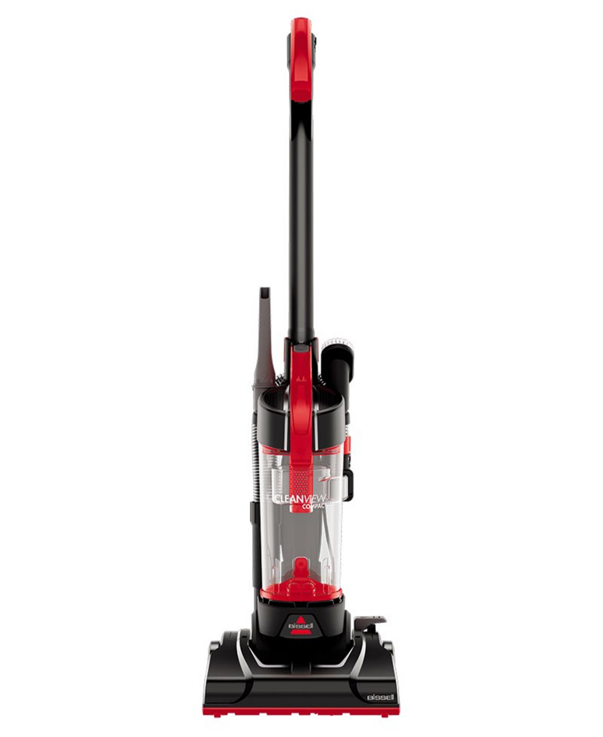 Bissell Cleanview Compact Lightweight Upright Vacuum In Black With Red Accents