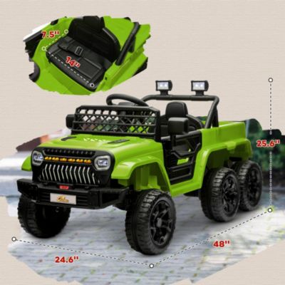12V Kids Electric Car w/ 2WD/4WD Switch, Remote Control, Camouflage